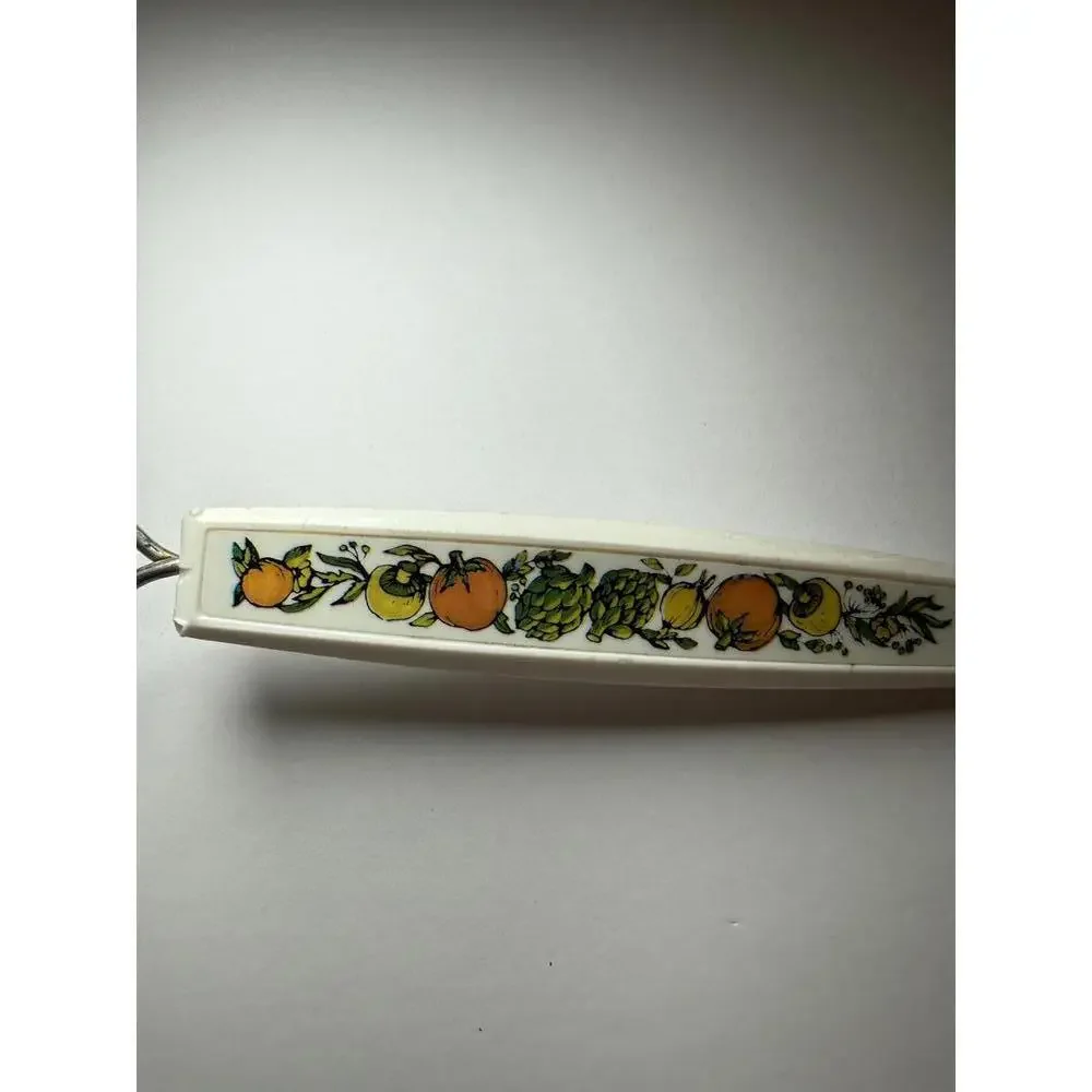 Vintage Ekco Mesh Strainer 70's Spice of Life Vegetable Pattern Plastic‎ Handle